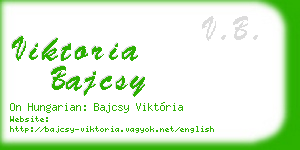 viktoria bajcsy business card